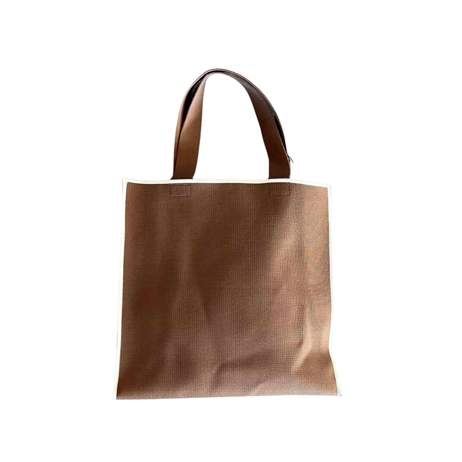 Taske Two Tone Tote Bag Brown Creme Red, Blue, Beig
