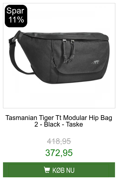 Tasmanian Tiger Modular Hoftaske - Sort Taskefeber
