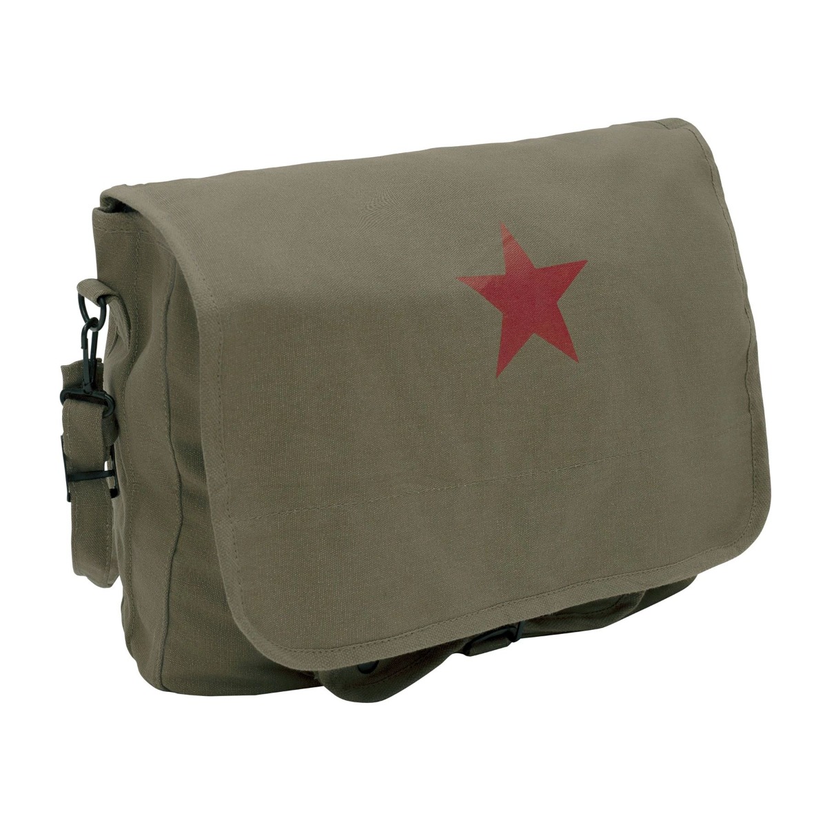 Rothco Paratrooper Taske Med Rød Stjerne 10l One Size Olive Unisex 10 Liter